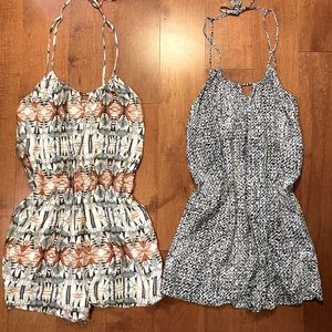 Two Barely Worn Aeropostale Rompers